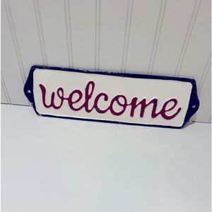 Rustic Metal Welcome Sign